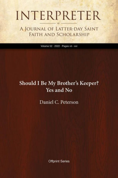 Should I Be My Brother's Keeper? Yes and No