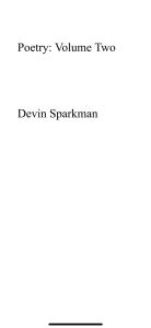 Title: Poetry: Volume Two, Author: Devin Sparkman