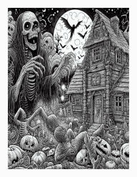 Title: Nightmare Freak of Horror Coloring Book for Adults, Features 25 Coloring Pages, Author: Beatrice Harrison