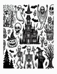 Title: Spooky Halloween Coloring Book for Adults, Features 25 Coloring Pages to Color for Relaxation, Author: Beatrice Harrison