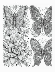 Title: Beautiful Butterfly Coloring Book for Adults, Features 25 Coloring Pages for Relaxation, Author: Beatrice Harrison