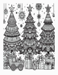 Title: Christmas Trees Coloring Book for Adults, Features 25 Coloring Pages, Author: Beatrice Harrison