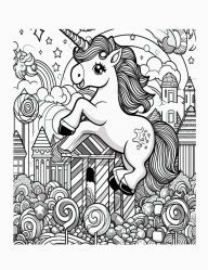 Title: Unicorn Candy Land Coloring Book for Adults, Features 25 Coloring Pages for Relaxation, Author: Beatrice Harrison