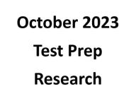 Title: October 2023 Test Prep Research, Author: Mometrix Product Development Team