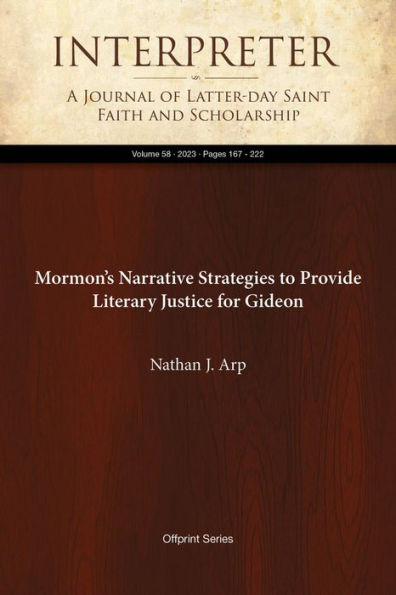 Mormon's Narrative Strategies to Provide Literary Justice for Gideon