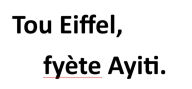 Title: Tou Eiffel, fyète Ayiti., Author: Gerard Germain