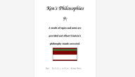 Title: Ken's Philosophies 9, Author: Kenneth Caldwell