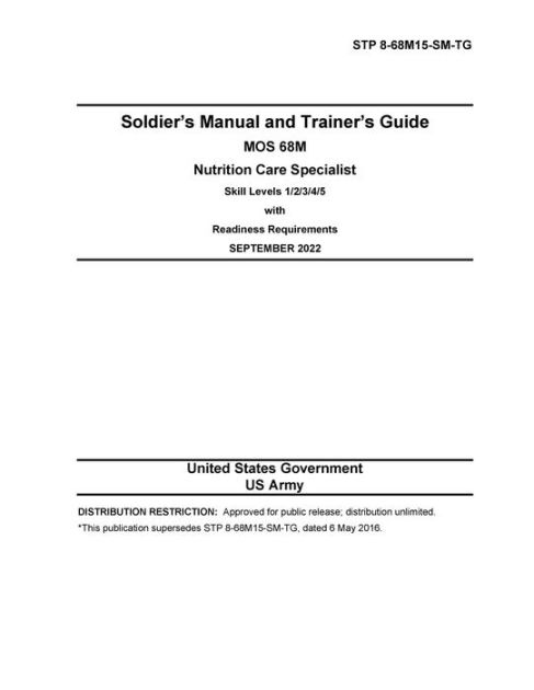 STP 8-68M15-SM-TG Soldier's Manual and Trainer's Guide MOS 68M ...