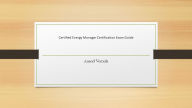 Certified Energy Manager Certification Exam Guide