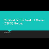 Certified Scrum Product Owner (CSPO) Guide