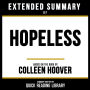 Extended Summary - Hopeless: Based On The Book By Colleen Hoover