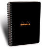 Rhodia Meeting Paper Books 80 g Paper - Lined 80 sheets - 6 1/2 x 8 1/4 - Black cover