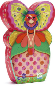 Title: Djeco Silhouette Puzzles - The Butterfly Lady - 36pcs