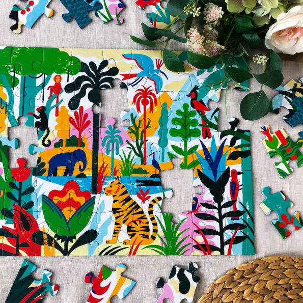 Jungle 100 Piece Gallery Puzzle by DJECO | Barnes & Noble®