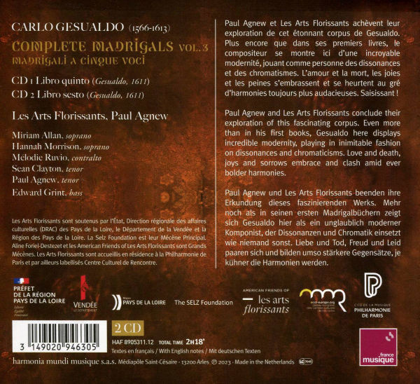 Gesualdo: Madrigali, Libri Quinto & Sesto