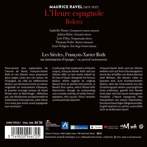 Maurice Ravel: L'Heure espagnole; Bolero