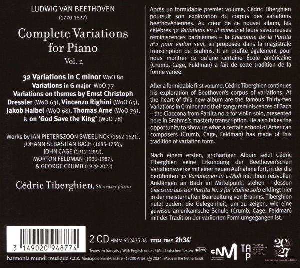 Variation(s) 2: Beethoven, Sweelinck, Bach, Cage, Feldman, Crumb