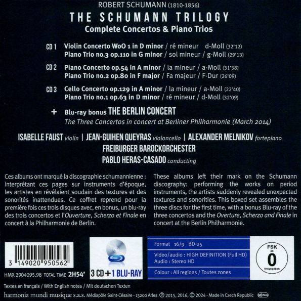 The Schumann Trilogy: Complete Concerts & Piano Trios [CD/Blu-ray]