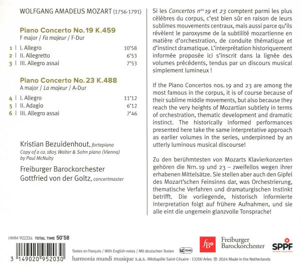 Mozart: Piano Concertos K. 459 & 488