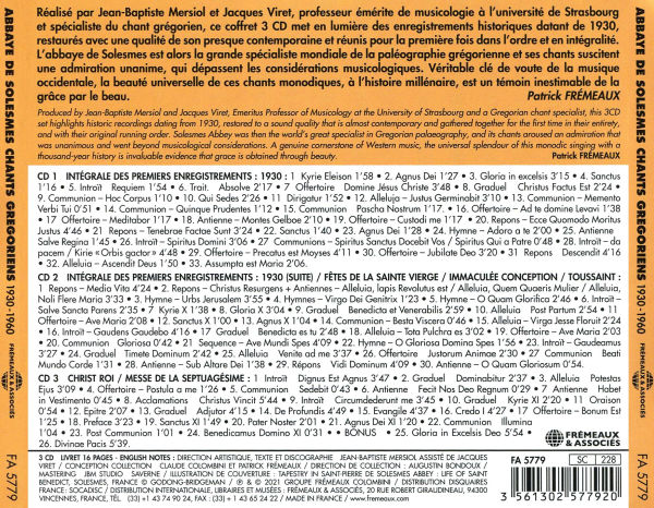 Chants Gregoriens: Enregistrements Historiques 1930-1960