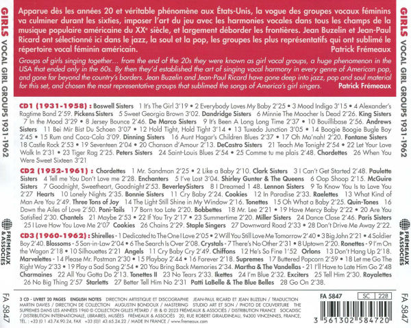 Girls Vocal Girl Groups: Jazz Pop Doo-Wop Soul 1931-1962