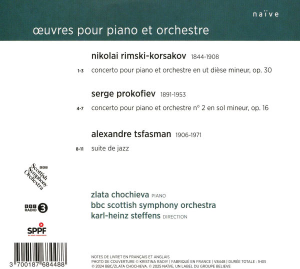 Works for Piano and Orchestra: Prokofiev, Rimsky-Korsakov, Tsafsman