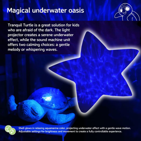 Tranquil Turtle Aqua Projector Nightlight & Sound Machine