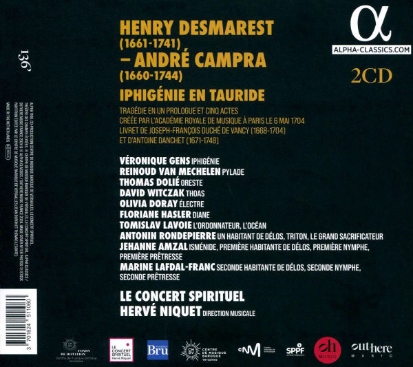 Iphigenie en Tauride: Desmarest, Campra