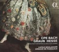 C.P.E. Bach, Graun, Hesse: Trios for Fortepiano & Viola da Gamba