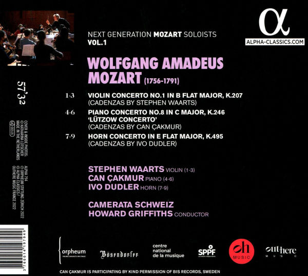 Mozart: Violin Concerto No. 1 KV 207; Piano Concerto No. 8 KV 246 'L¿¿tzow'; Horn Concerto No. 4 KV 495
