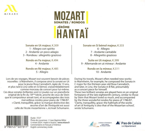 Mozart: Sonates; Rondos