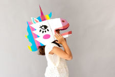 Alternative view 2 of Unicorn 3d mask