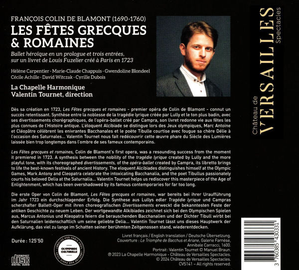Colin de Blamont: Les Fêtes grecques et romaines
