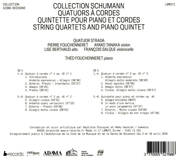 Collection Schumann: Quatuors à cordes; Quintette pour piano et cordes