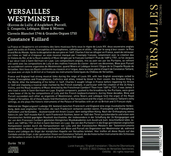 Versailles Westminster: Lully, Purcell, Leb¿¿gue, Blow, Nivers