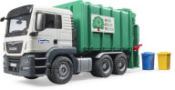 Title: MAN TGS Rear Loading Garbage Truck green
