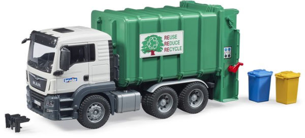 MAN TGS Rear Loading Garbage Truck green