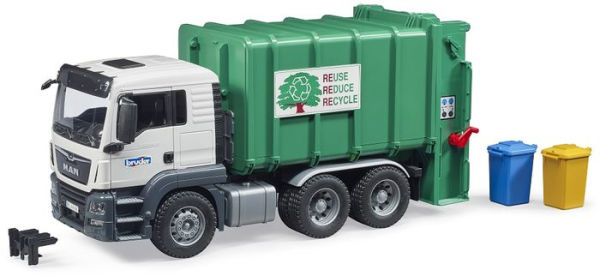 MAN TGS Rear Loading Garbage Truck green