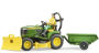 bworld John Deere lawn tractor w trailer and figure