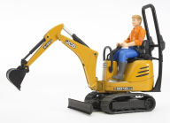 Title: JCB Micro Excavator 8010 CTS and Construction Worker Toy Vehicle Set