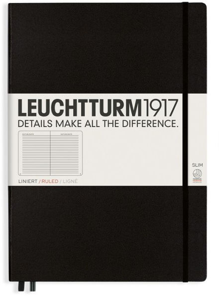 Black, Master Slim (A4+), 123 p., ruled