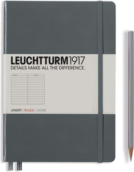 Leuchtturm1917, Medium, Ruled, Anthracite