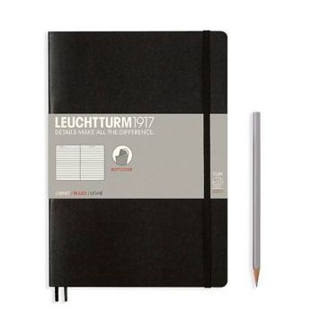 Leuchtturm Black Ruled Page Softcover Composition Notebook