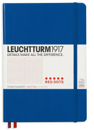 Title: Leuchtturm1917, Medium Notebook, 249 pages, Red Dots, Royal Blue