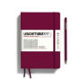 Leuchtturm Port Red Ruled Page Hardcover Medium Notebook