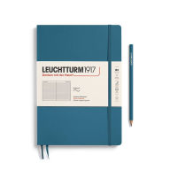 Title: Leuchtturm1917 Stone Blue Softcover Composition Ruled Journal