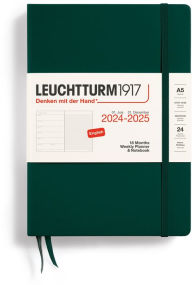 Title: 2025 Leuchtturm1917 Weekly Planner & Notebook Medium (A5) 2025, 18 Months, Forest Green