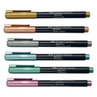 Title: Faber Castell Creative Studio Metallic Markers 6 count set