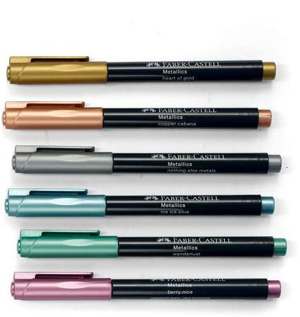 Faber Castell Creative Studio Metallic Markers 6 count set by Faber-Castell