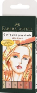 Title: Set of 6 Skin Tones Pitt Artist Pens Wallet Set, Author: Faber Faber-Castell USA Inc.